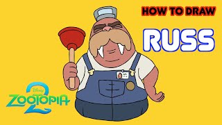 How to Draw Russ The Walrus from Zootopia 2