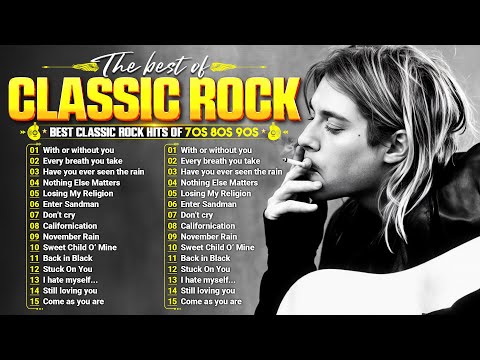 Classic Rock Songs 70s 80s 90s Full Album 🎶 Nirvana, Guns N' Roses, AC/DC, Bon Jovi, Metallica, U2