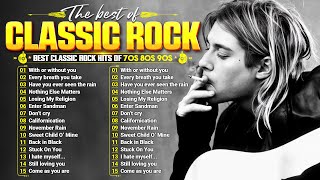 Download lagu Classic Rock Songs 70s 80s 90s Full Album 🎶 Nirvana, Guns N' Roses, AC/DC, Bon Jovi, Metallica, U2 mp3