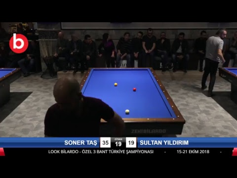 SONER TAŞ & SULTAN YILDIRIM Bilardo Maçı - LOOK BİLARDO ÖZEL 3 BANT TÜRKİYE ŞAMPİYONASI -2.TUR