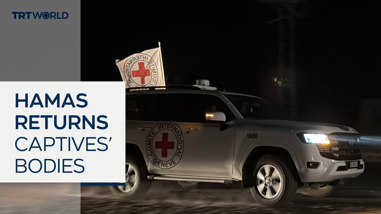 Hamas returns three more bodies as Israel sends in heavy machinery