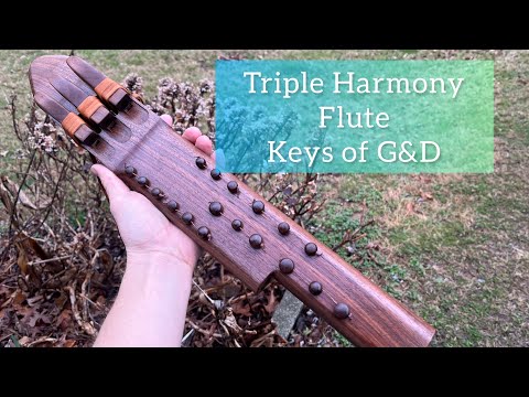 Triple Harmony Drone Flute G&D- Elemental Flutes