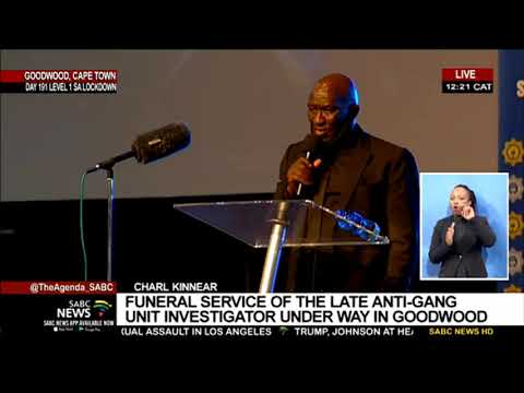 Police Minister Cele addresses mourners at Kinnear funeral