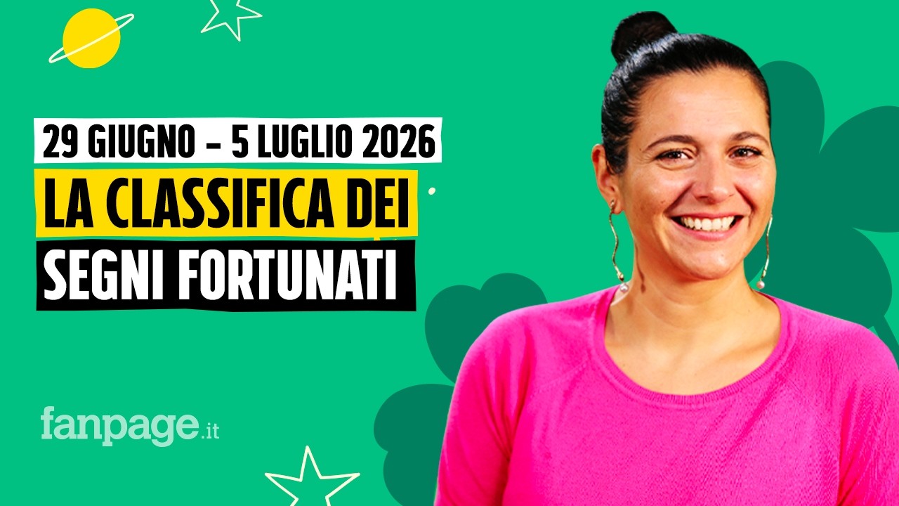 La classifica dei segni più fortunati nell'oroscopo della settimana dal 29 giugno al 5 luglio 2026