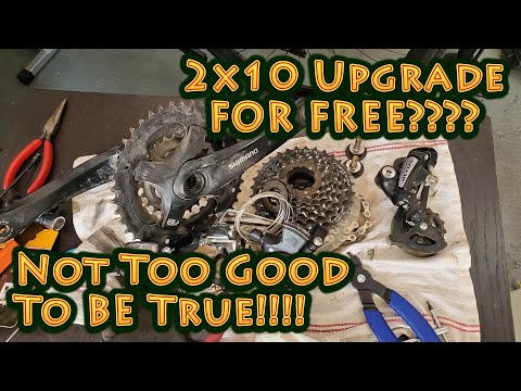 FREE Mountain Bike Drivetrain **UPGRADE** 3x8 to SRAM 2x10