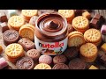 Colorful Unpacking ASMR Biscuit Nutella Chocolate Nutella Biscuits Unboxing Asmr