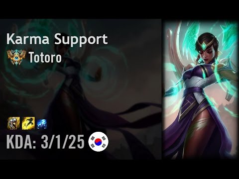 Karma Support vs Alistar - Totoro - KR Challenger Patch 6.7