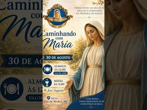 Caminhando com Maria. 30/08/26 "Casa de Maria" - RQ GO. #cancaonova  #fe #casademaria #peregrinação