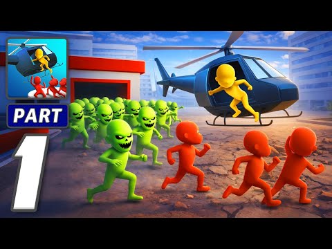 Z Escape: Zombie Crowd Shooter - Gameplay Walkthrough Part 1 - Shoot Clear The Exit (iOS, Android)