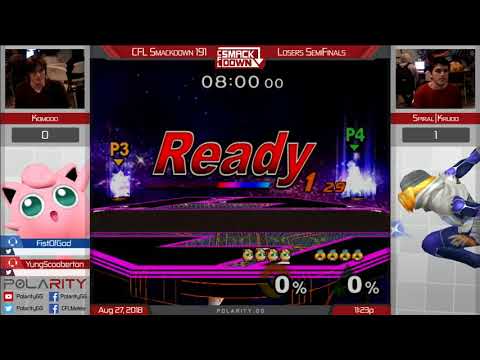 CFL Smackdown 191 Melee - Komodo (Puff) vs Krudo (Sheik) - Losers Semis