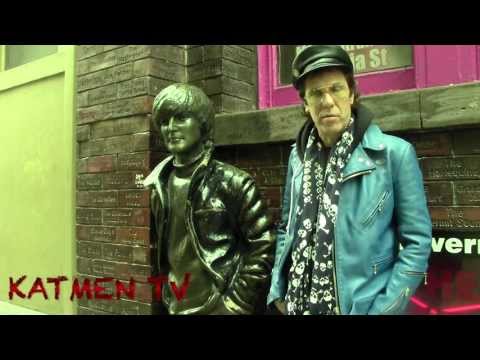 slim jim phantom has a chat on world famous mathew street liverpool