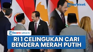 Momen Prabowo Celingukan Cari Bendera Merah Putih saat Pertemuan KTT Perdamaian soal Gaza