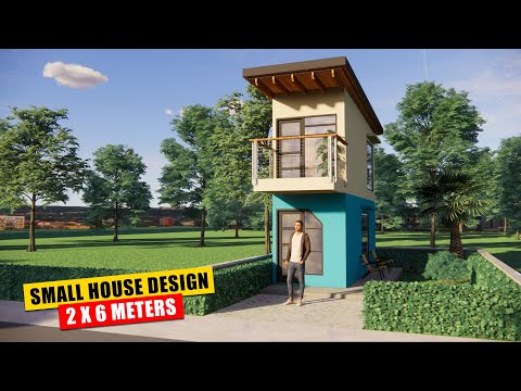 Tiny House 2 x 6 Meters (12 Sqm) With Living Room ,Garden and Balcony