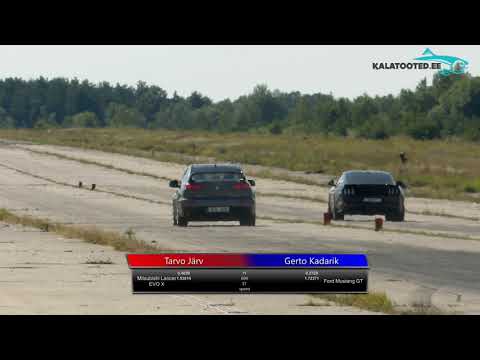 Tarvo Järv - Mitsubishi Lancer EVO X vs Gerto Kadarik - Ford Mustang GT. Dragrace@EDRAnationals2019
