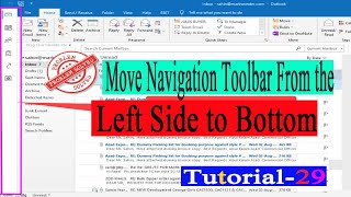 How To Move The Navigation Bar In Outlook 365 Back To Bottom? | Method-02|