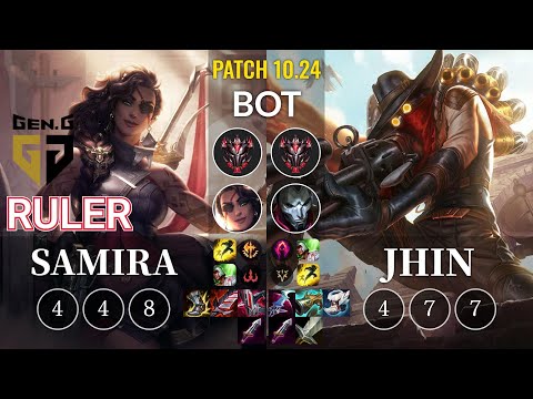 GEN Ruler Samira vs Jhin Bot - KR Patch 10.24