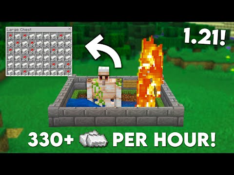Minecraft 1.21 Easy IRON Farm in Bedrock Edition - 330+ Per Hour