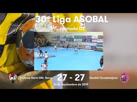 LIGA ASOBAL J03: Viveros Herol BM. Nava - Quabit Guadalajara 27-27
