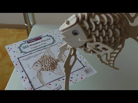 Craft kits: Hobbycraft 3D Wooden Puzzle Tropical Fish (building guide)