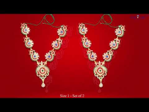 Beautiful Colorful Pavitra Peacock CZ Multi-Stone Mala For Deities video