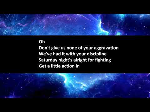 Nickelback - Saturday Night's Alright For Fighting karaoke.