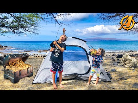 Beach Camping, Fishing and Aloha Treasure Hunting in Hawaii!