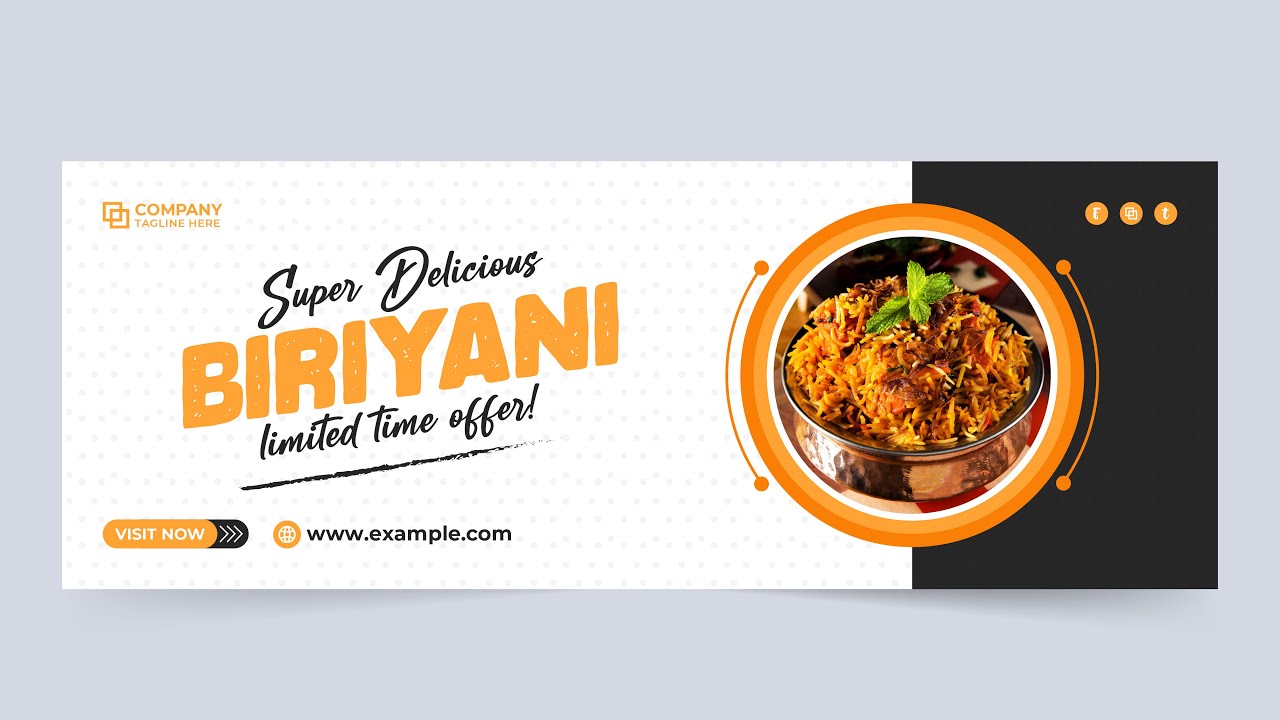 Food Facebook Cover Design Free Download | Restaurant Business Social Media Cover