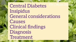 Central Diabetes Inspidus Causes, Symptoms, Diagnosis & Treatment | Water Deprivation Test