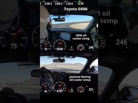 GR86 Jackson Racing Oil Cooler versus OEM Comparison