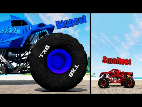 Biggest vs Smallest Monster Truck #2 - Beamng drive