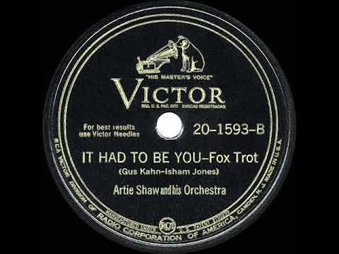 1944 HITS ARCHIVE: It Had To Be You - Artie Shaw (instrumental) (recorded in 1938)
