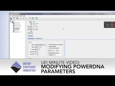 Modifying PowerDNA Parameters | UEI Minute Video