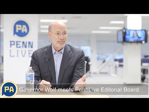 Pennsylvania Governor Tom Wolf meets PennLive's Editorial Board