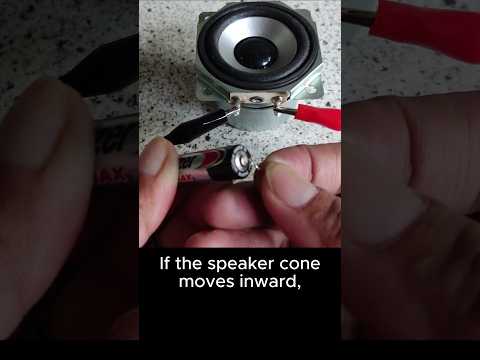 How to check the polarity of the speaker using battery #speaker