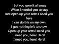 Gave it all away - Red Lyrics (End of Silence)