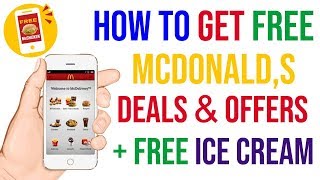 How to Get McDonald's Free Deals And Offers + Free Ice Cream || ITIANS