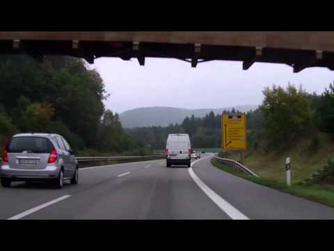 Autofahrt B10 Hinterweidenthal nach Pirmasens Germany 7.10.2013