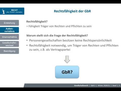 GbR 2 - Rechtsfähigkeit der GbR