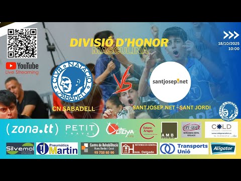 18/10/2025 10:00 DHM: Club Natació Sabadell vs SANTJOSEP.NET - SANT JORDI