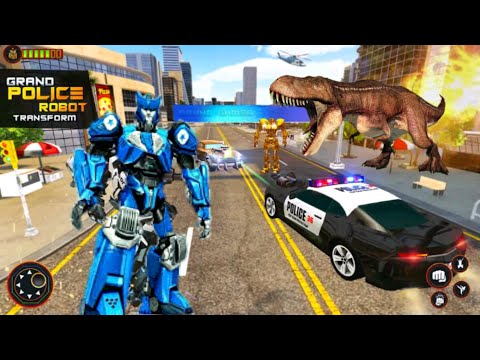 Flying Grand Police Car Transform Robot Games | Police car | Android Games
