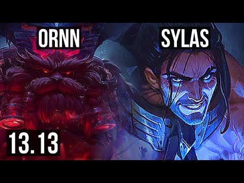 ORNN vs SYLAS (MID) | 3/0/3, 400+ games, 900K mastery | KR Master | 13.13
