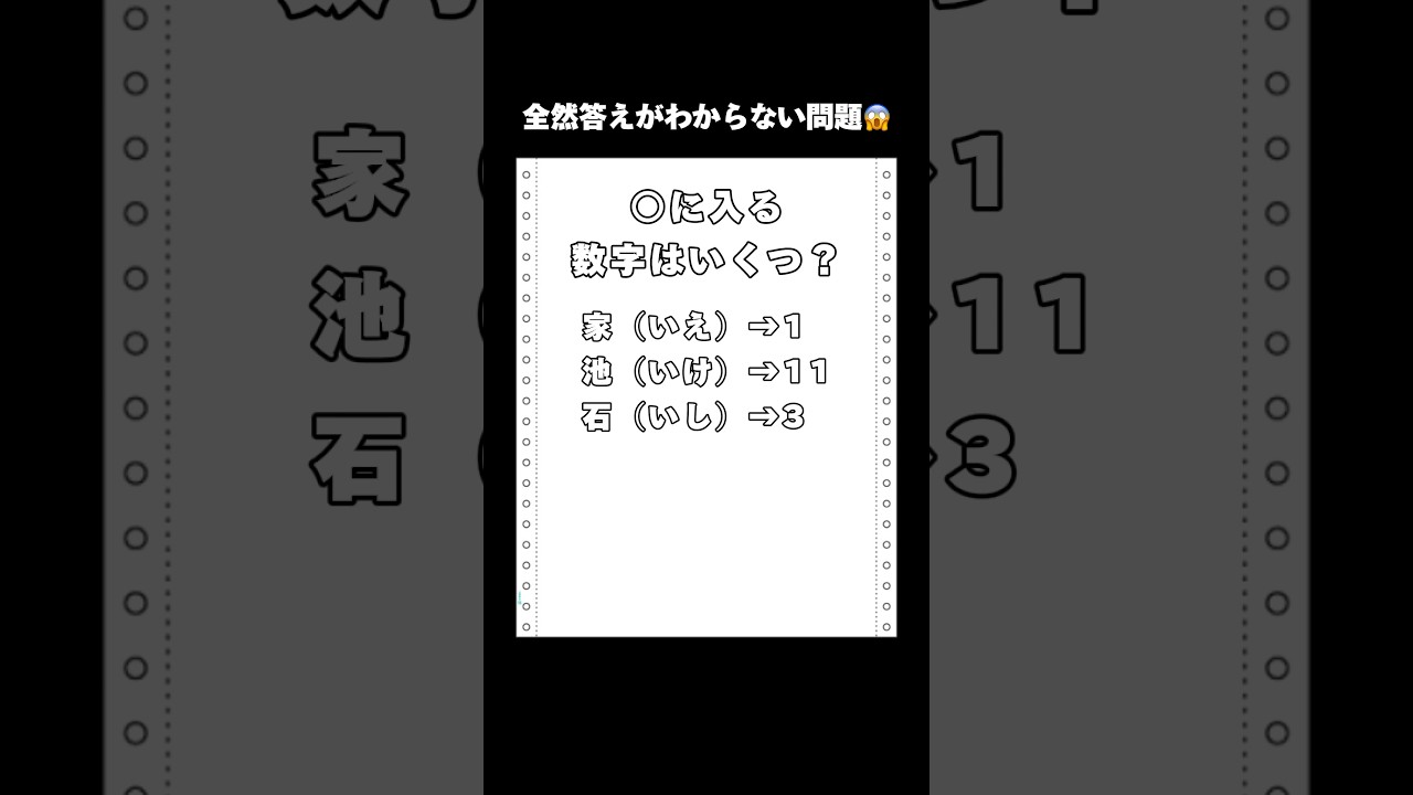 難易度が高過ぎて全然解けない問題 #クイズ #暇つぶし