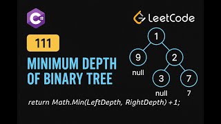 YouTube video 'LeetCode 111: Minimum Depth of Binary Tree | C# Solution | BFS & DFS Approaches |'
