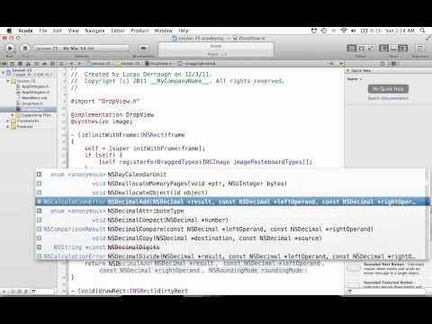 Cocoa Programming L25 - Drag and Drop (2/3)