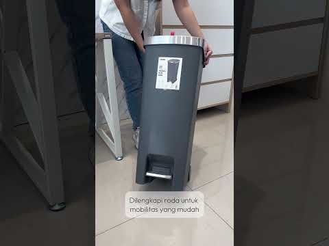 Gambar Informa Ford Tempat Sampah Pedal Plastik Dengan Roda 35 Liter - Abu-Abu