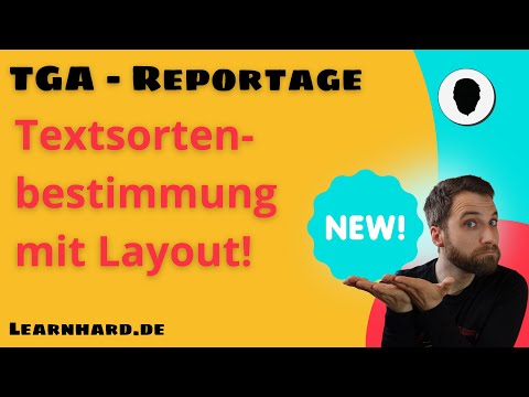 TGA: Textsortenbestimmung Reportage mit Textsortenmerkmalen und Layoutmerkmalen am Beispiel