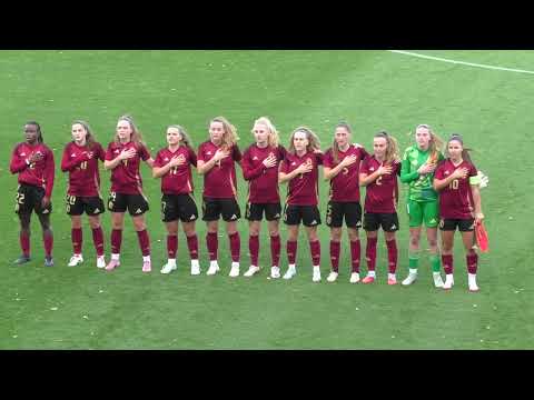 Belgian national anthem before Belgium WU23 - Netherlands WU23 on 27.10.2025