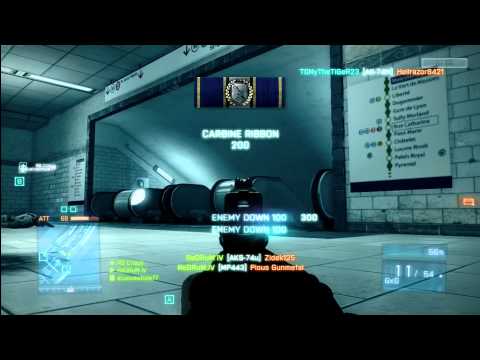 Battlefield 3: Intense Killing Spree! 15 kills under almost 1 minute! 1080p
