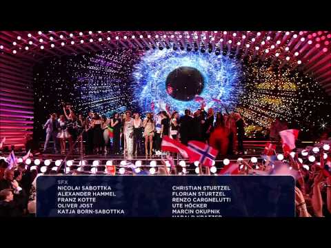 Man from the Israeli delegation falls/trips on the Eurovision stage