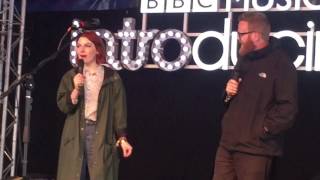 Glastonbury 2017 - secret Slaves appearance - BBC introducing stage